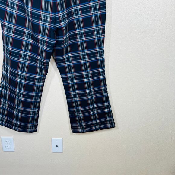 Zara Plaid flared cropped pants for women side zipper size 12  preppy college - Picture 13 of 14